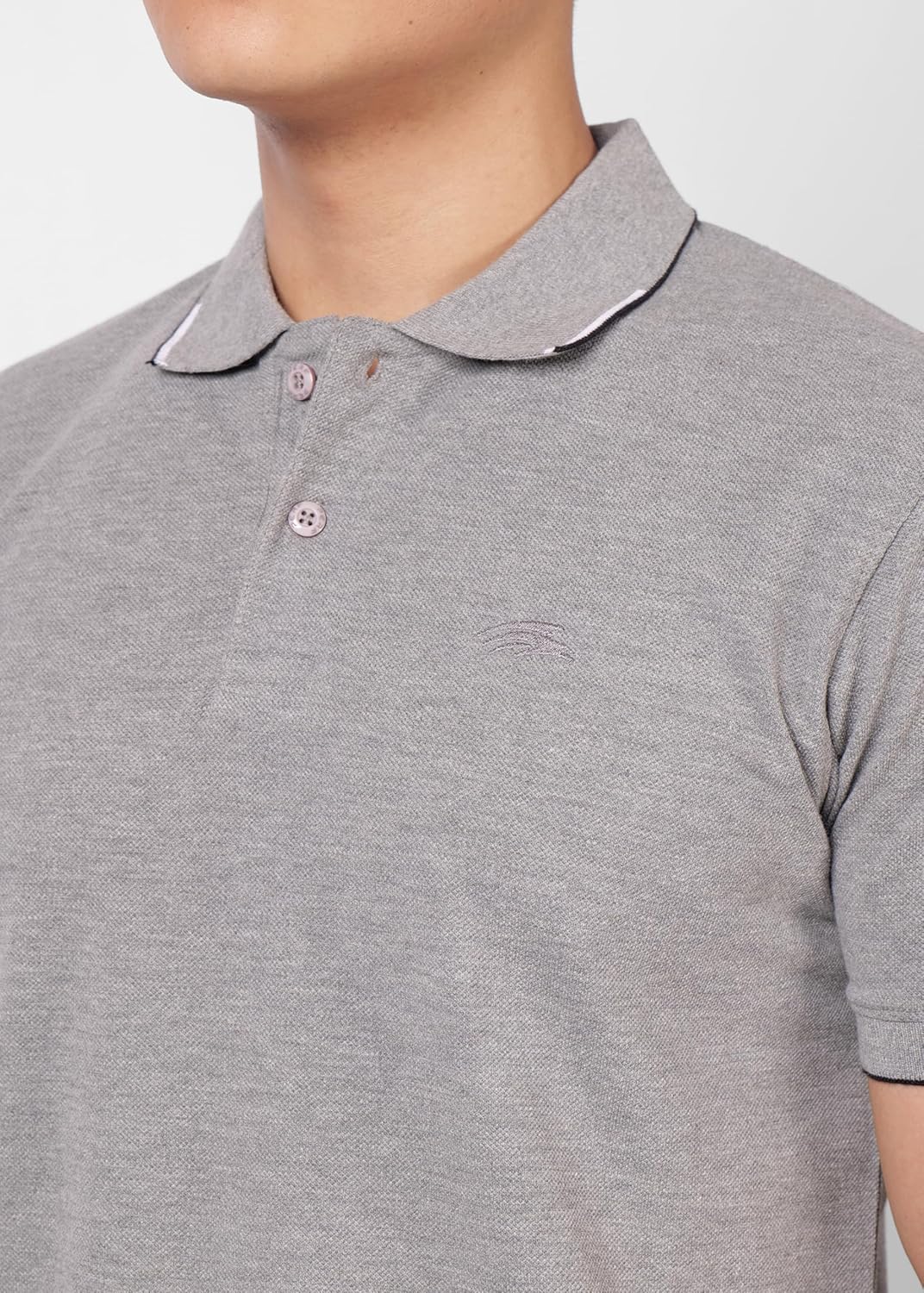 PERF Men's Polo T-Shirt with Two-Color Tipping | Cotton-Poly Blend | Casual and Sportswear Polo Tee