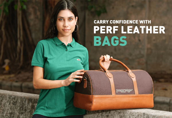 perf leather bags