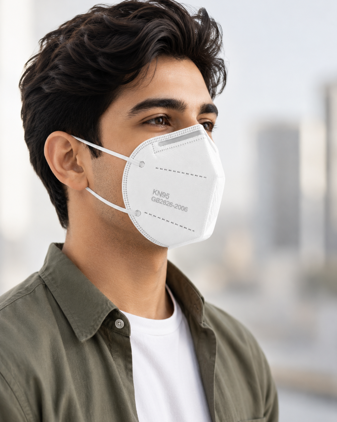 KN95 Face Mask | 5-Layer Protection | Anti-Pollution | Virus Filtration | Anti Allergy | Sweat & Moisture Observant | Surgical | Respirators | Breathable & Comfortable and CE Certified | Pack of 1