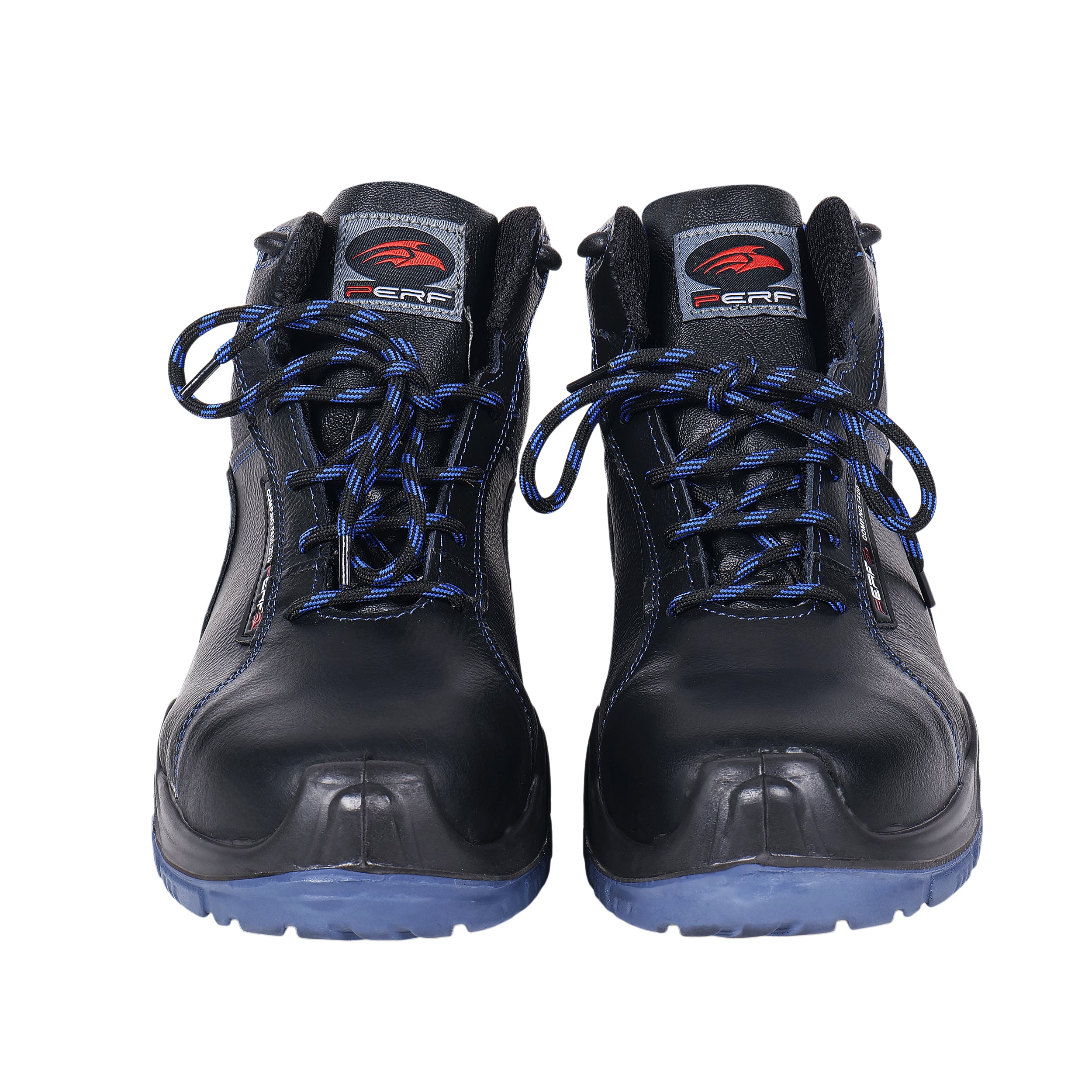 PERF Tornado High Ankle Safety Shoes for Men | Fiber Glass Toe Cap | Anti-Puncture | Water Repellent Leather | Electrical Resistant | Industrial High Ankle Work Shoes