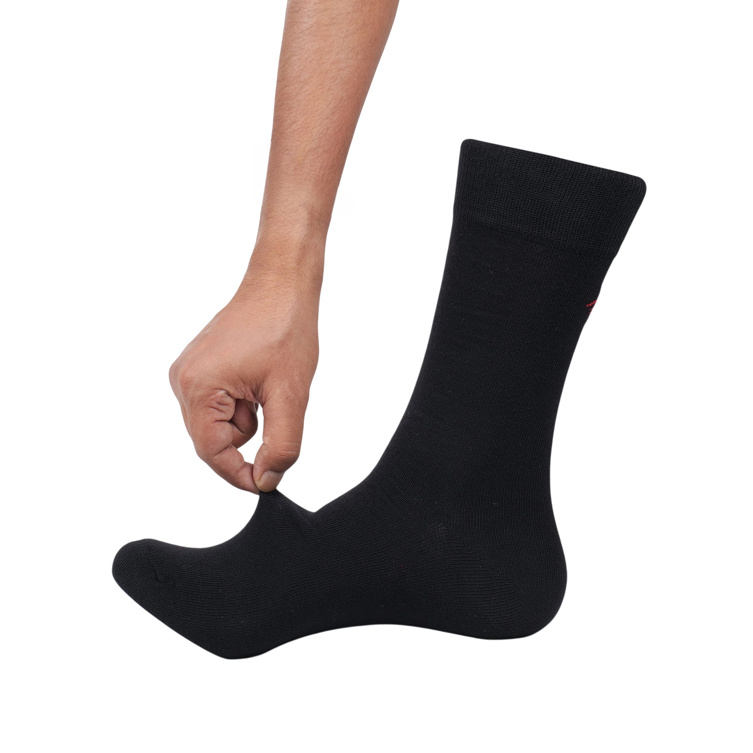 PERF Full-Length Socks | Breathable Fabric | Stretch Comfort | Reinforced Welt | Long-Lasting Wear | Ideal for Work & Daily Use (Pack of 3)