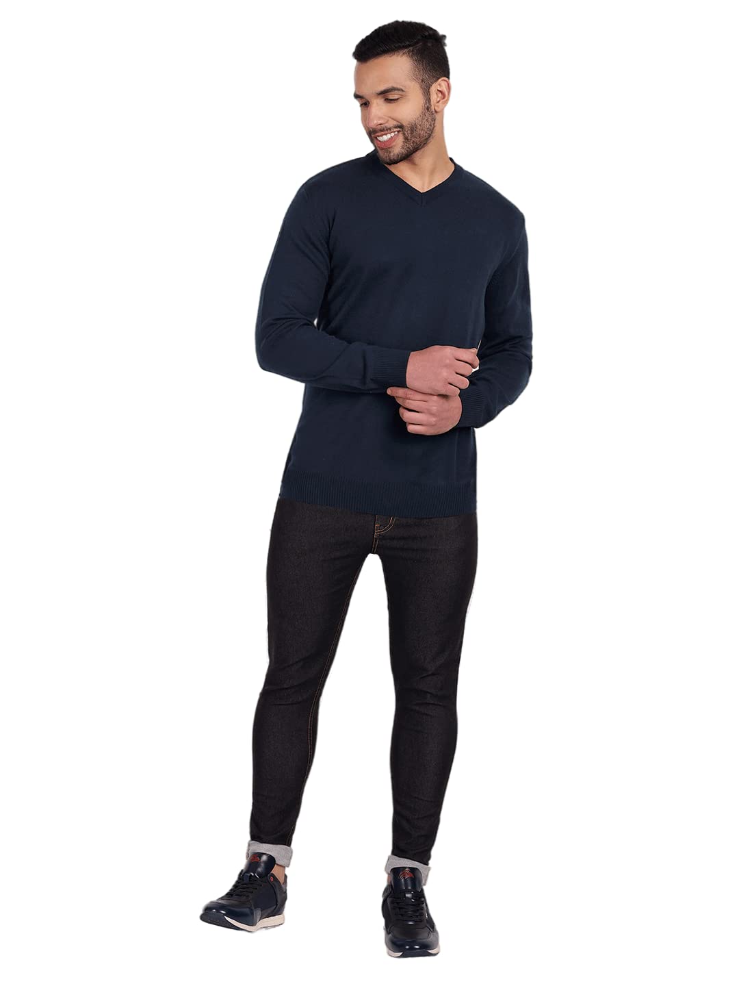 PERF Regular Fit V Neck Sweater for Men |PMASWFS22097|