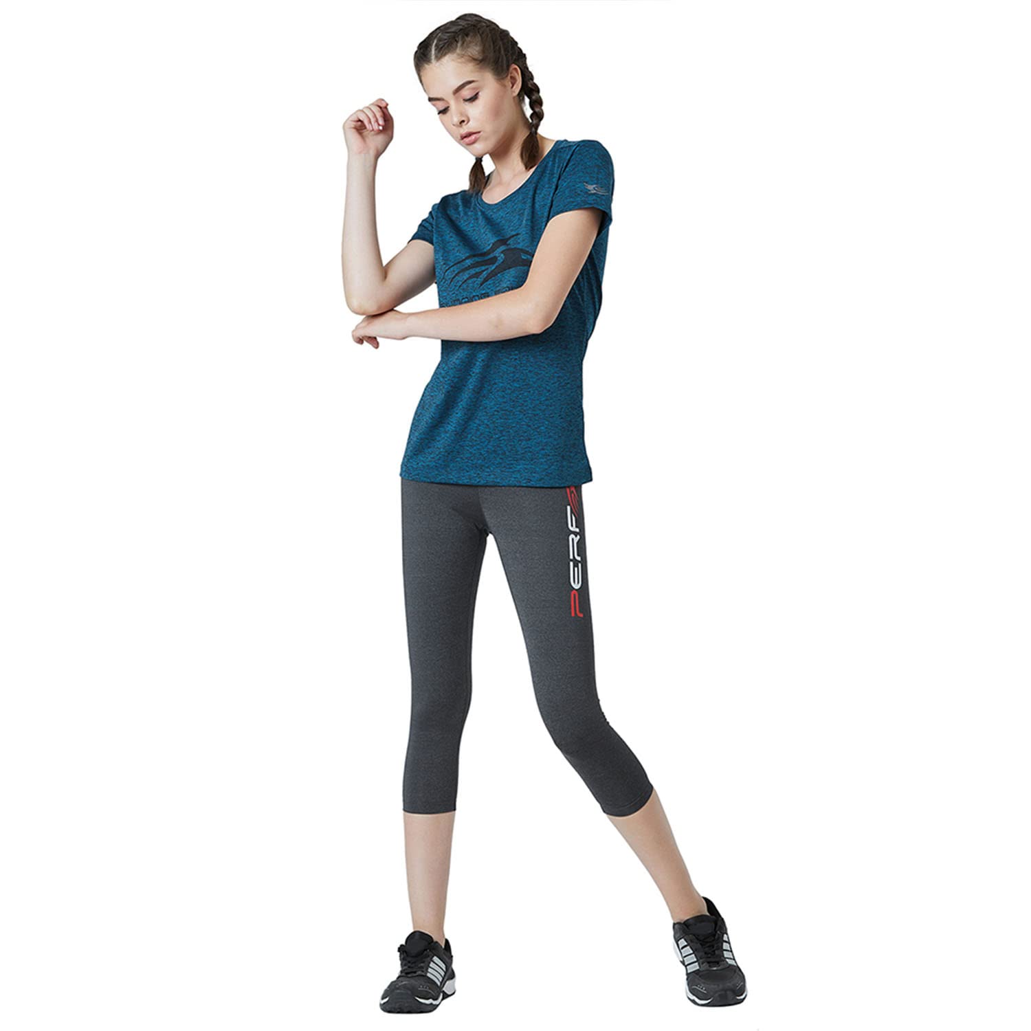 Perf Women Black Cationic Capri