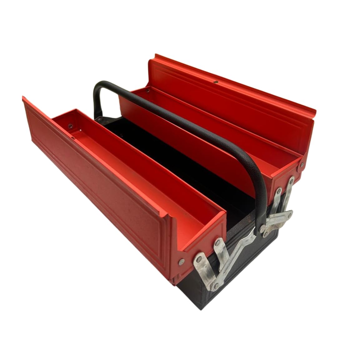 PERF Tool Box Set (Double Box) – Heavy Duty Metallic Frame, Painted Finish, 5 Compartments, Spacious Storage – 17"x8"x8"