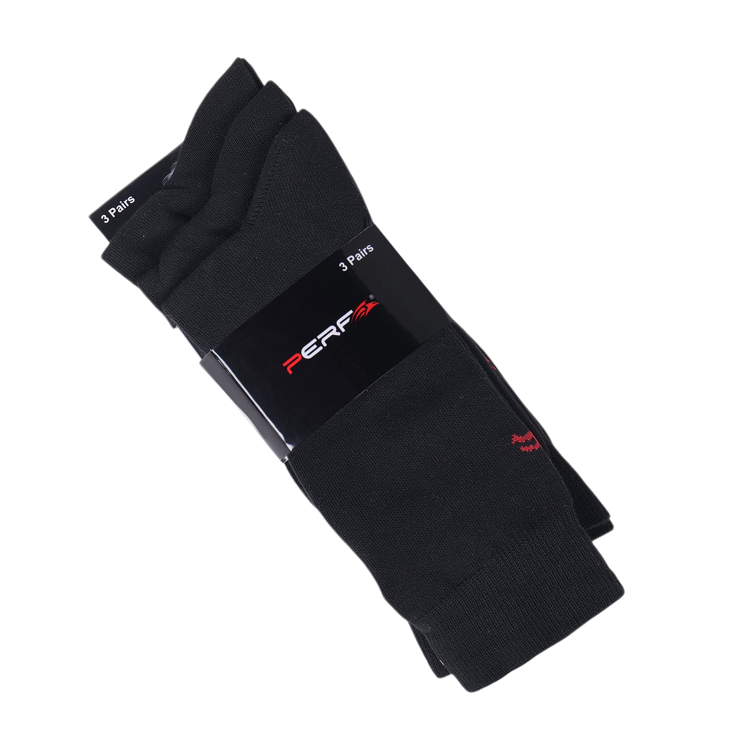 PERF Full-Length Socks | Breathable Fabric | Stretch Comfort | Reinforced Welt | Long-Lasting Wear | Ideal for Work & Daily Use (Pack of 3)