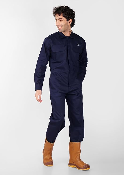 PERF GR100 Industrial Cotton Coverall with Reflective Tape | 240 GSM Durable Workwear for Men | Protective Boiler Suit for Industrial, Construction & Engineering Use
