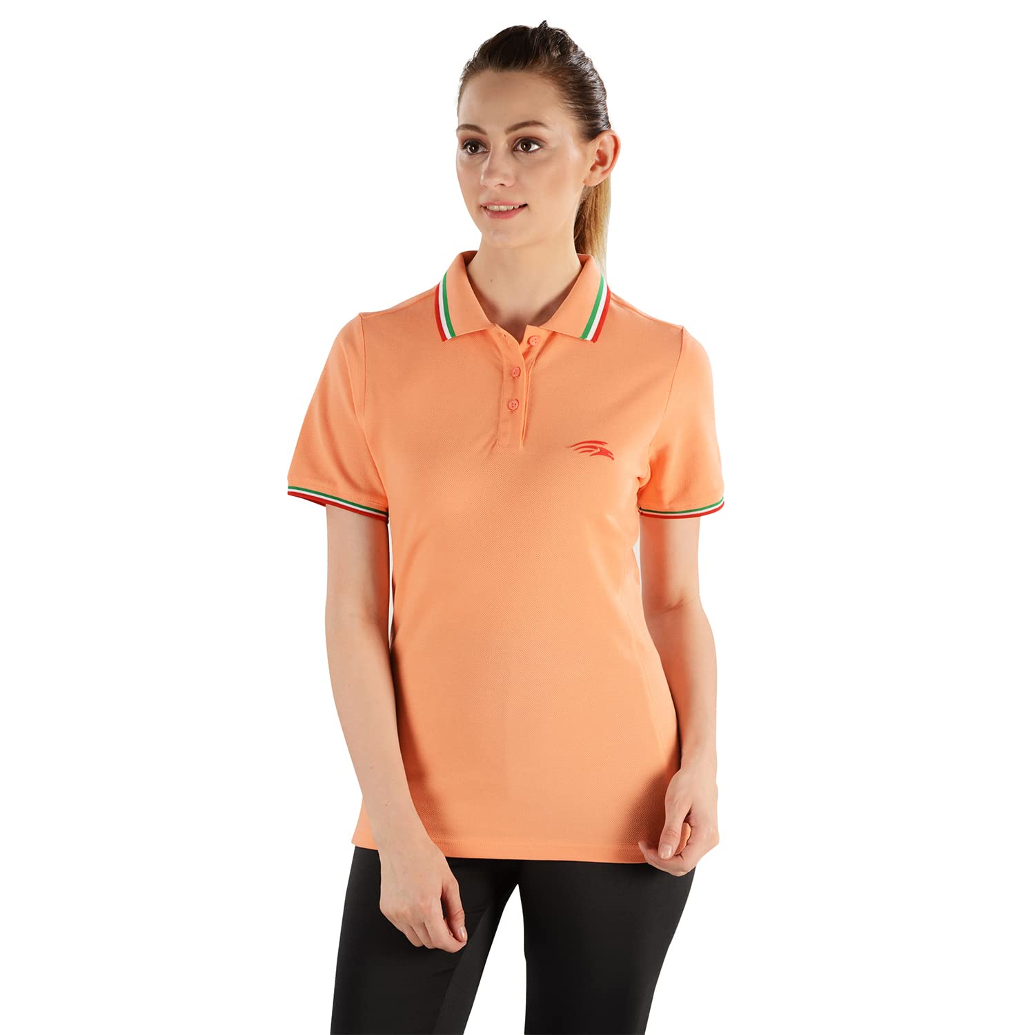 PERF Women Cotton Regular Fit Polo Tshirt
