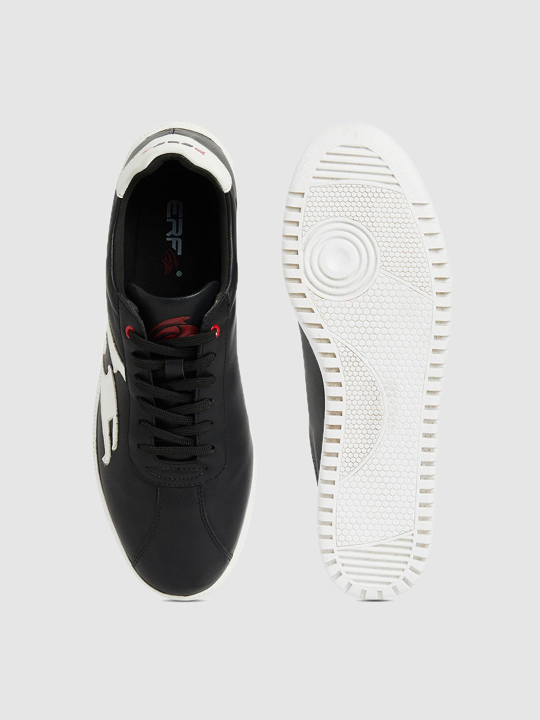 PERF Men’s Black Sneakers - Stylish & Trendy Casual Shoes, PU Upper, TPR Sole, Super Comfortable Cushion Insole, Lightweight Walking Shoes