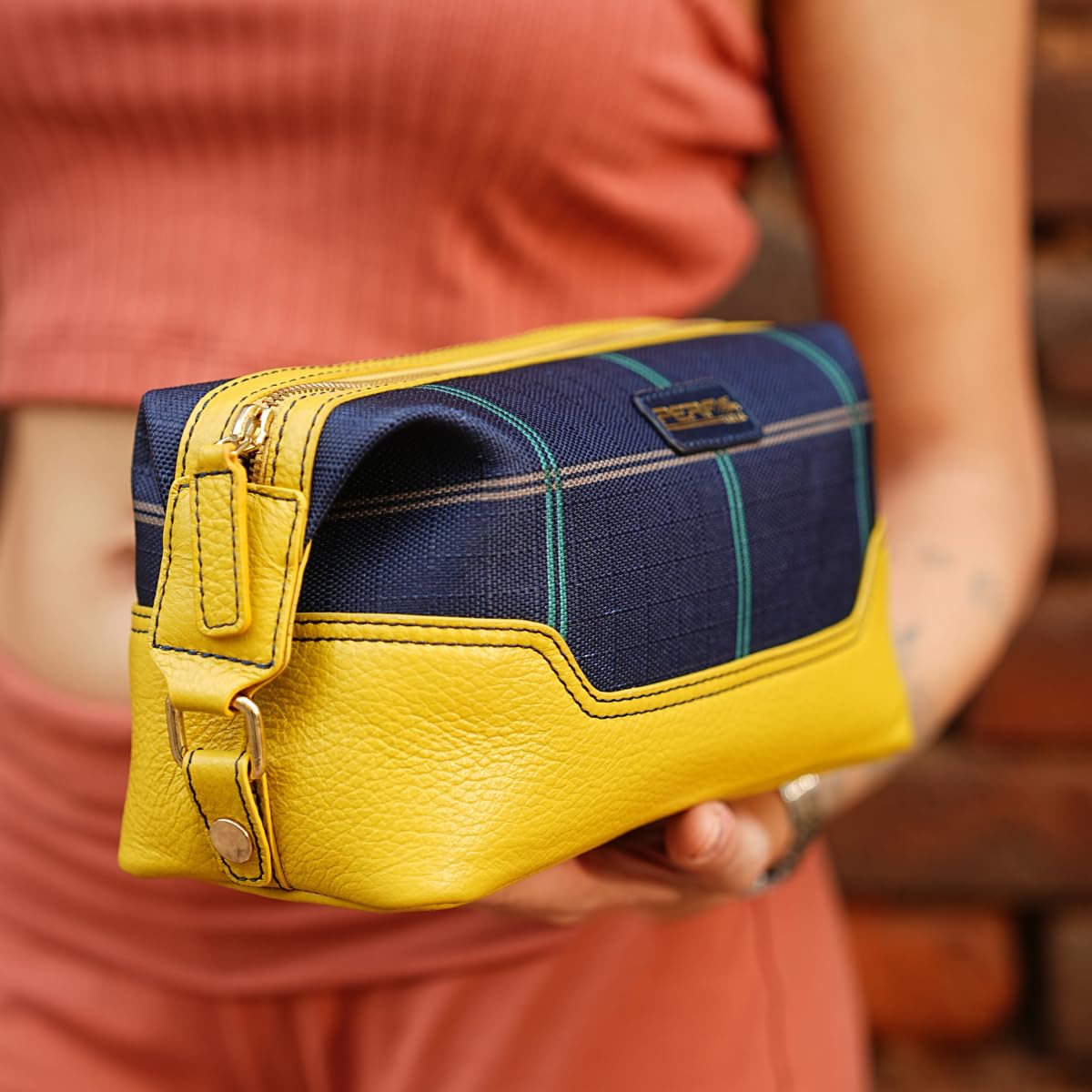 CHK NAVY/ YELLOW