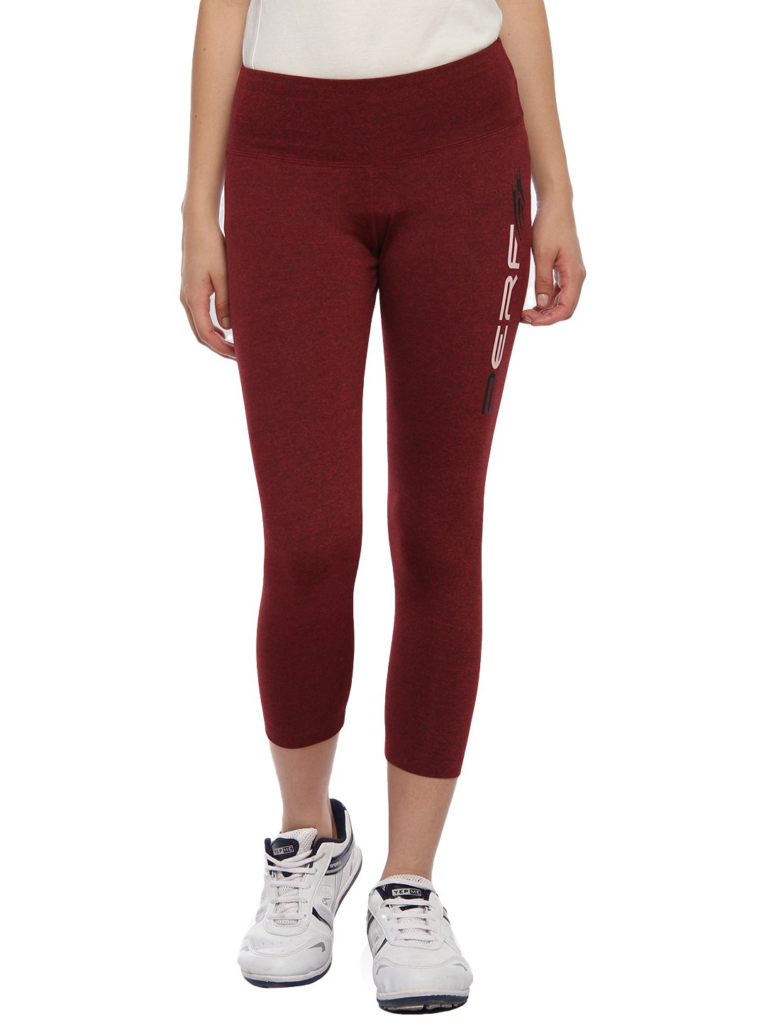 PERF Lycra Transfer Cationic Capri Leggings for Women