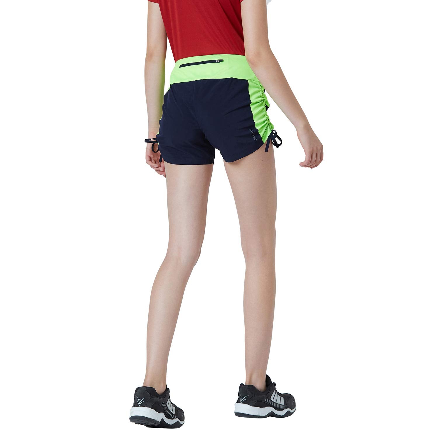 PERF Comfortable Women's Gym Shorts with Sporty Stripe | Elastic Waist | Hypoallergenic & Breathable Fabric | Sweat Absorbent | Ideal for Gym, Exercise, Yoga, Lounge, and Running (PWASSH19027)