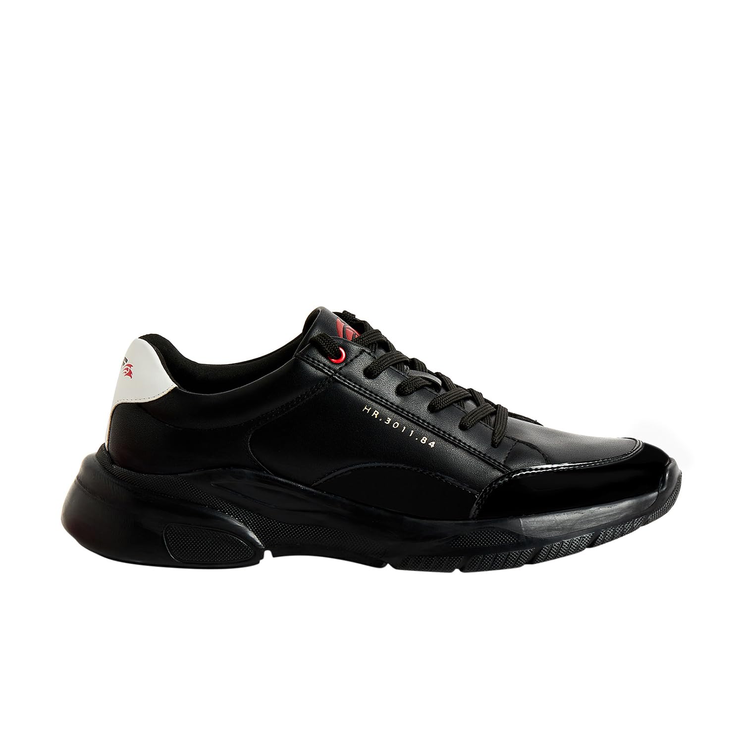 PERF Men's Black Sneakers - Trendy & Stylish PU Upper, Super Comfortable EVA Sole, Padded Cushion Insole for All-Day Comfort, Casual Shoes for Men
