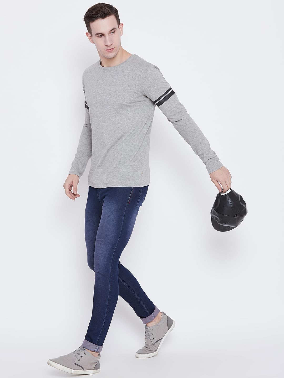 PERF Men's Slim Fit Blue Denim Jeans with Tinting – Stretchable Lycra Material, Stylish Everyday Wear