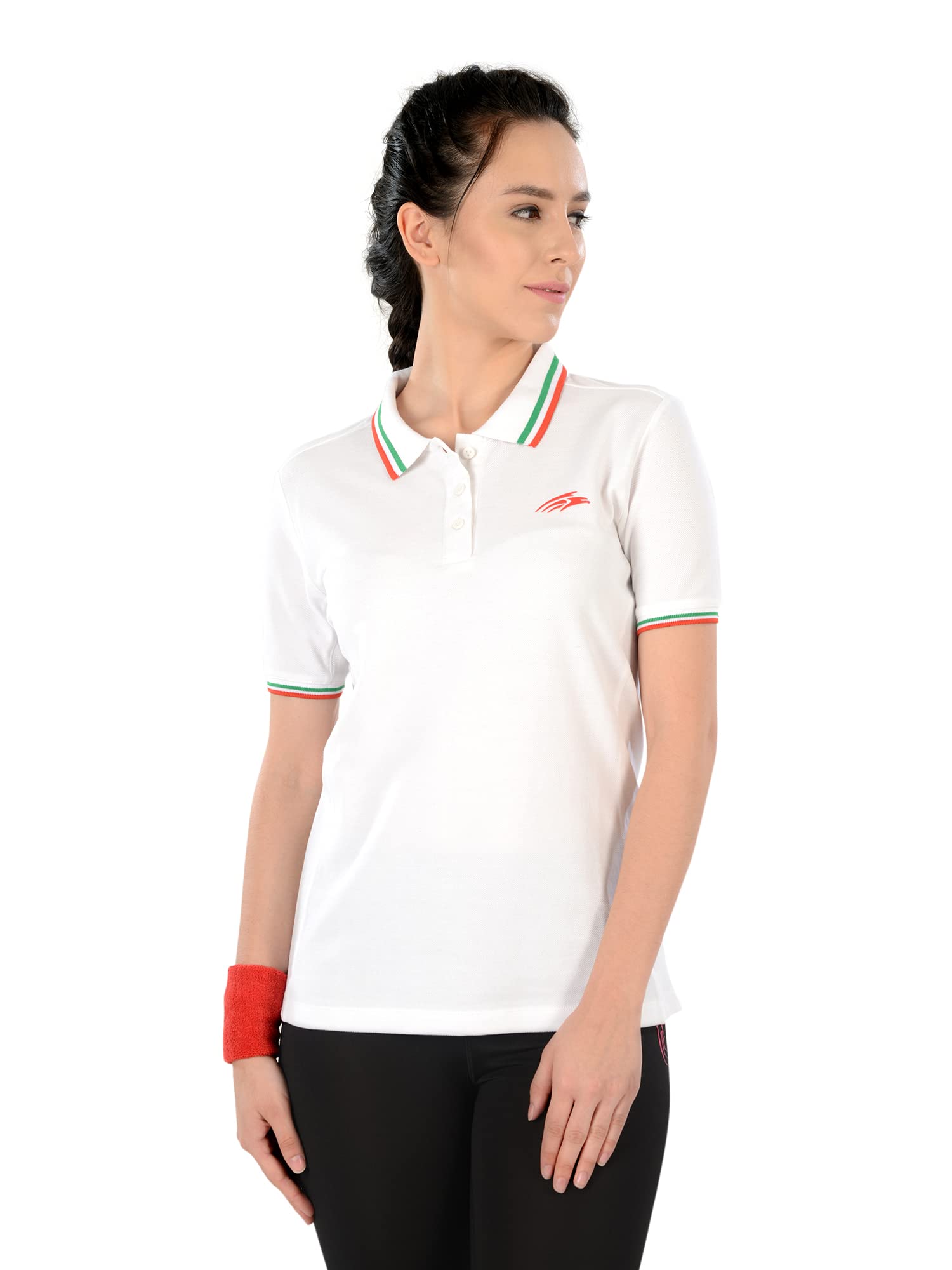 PERF Women Cotton Regular Fit Polo Tshirt