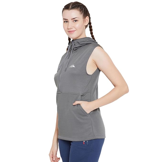 Women Solid Sleeveless Sweatshirt for Perfect for Layering & Bold Looks
