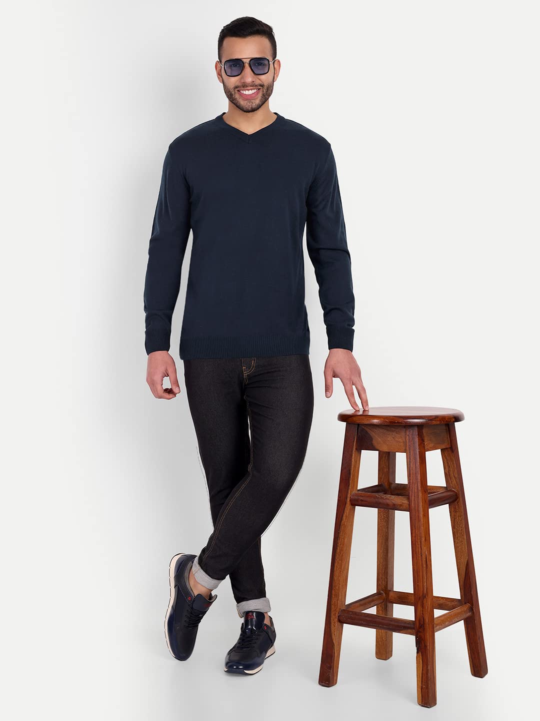 PERF Regular Fit V Neck Sweater for Men |PMASWFS22097|