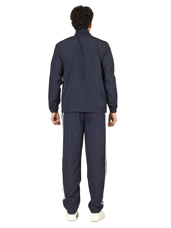 PERF Men’s Polyester Track Suit Set | Full Sleeve Zip-Up Jacket & Track Pants | Regular Fit | Side Stripe Design | Sports & Casual Wear