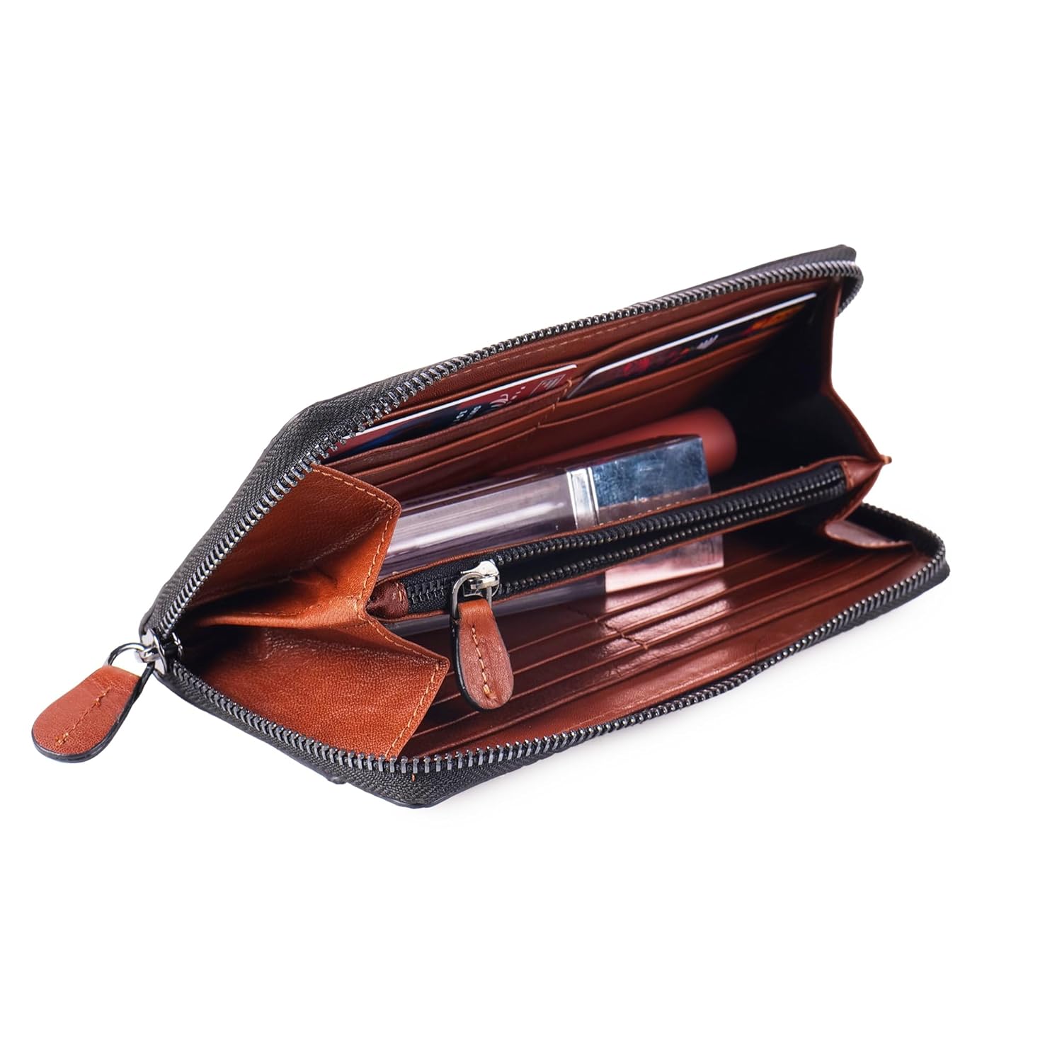 PERF Women’s Genuine Leather Wallet | Classic Solid Design Hand Purse | Sleek & Elegant Finish | Premium Feel & Durable Build