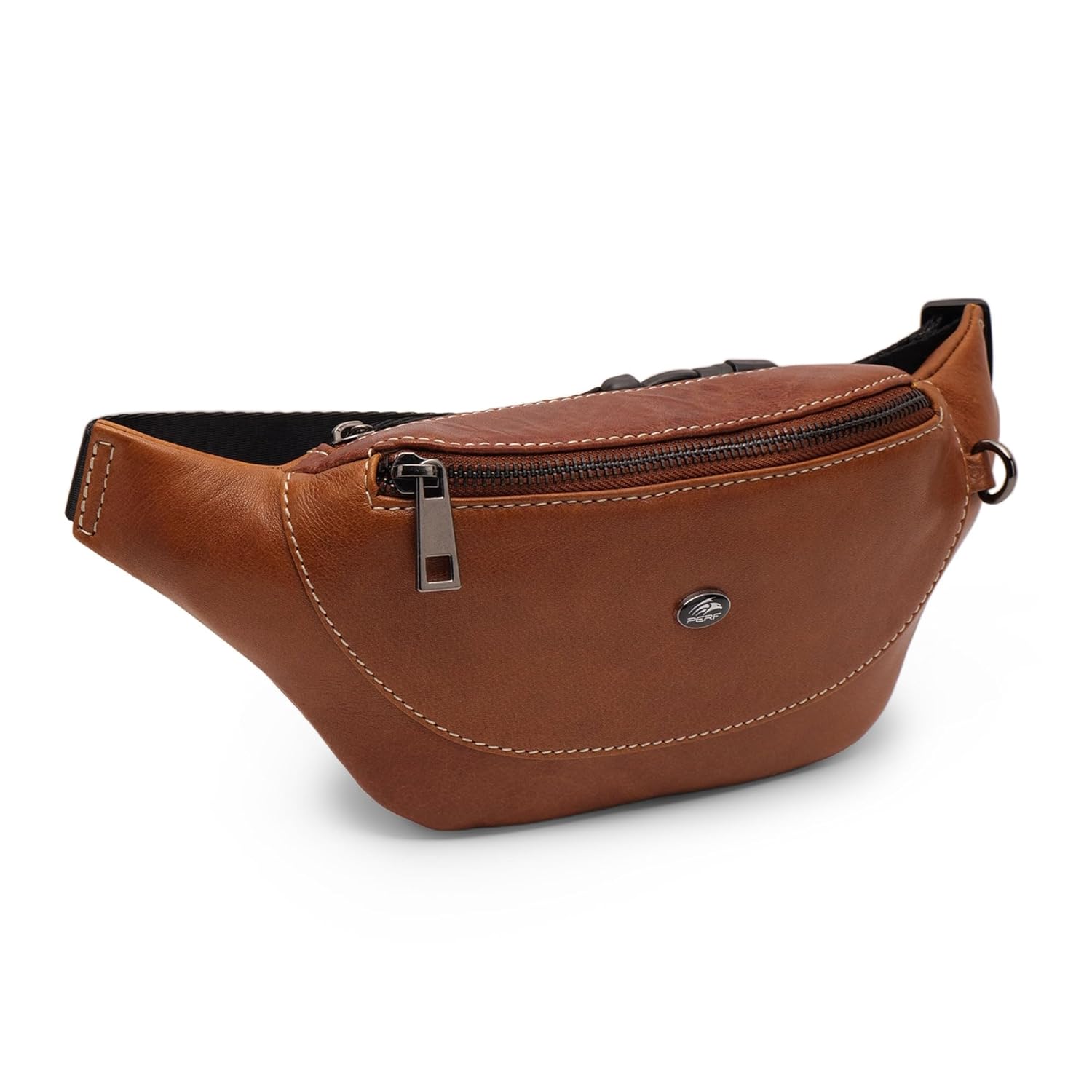Adjustable Waist Bag for Men & Women | Genuine Leather Crossbody Shoulder Bag | Travel, Office, Everyday Use