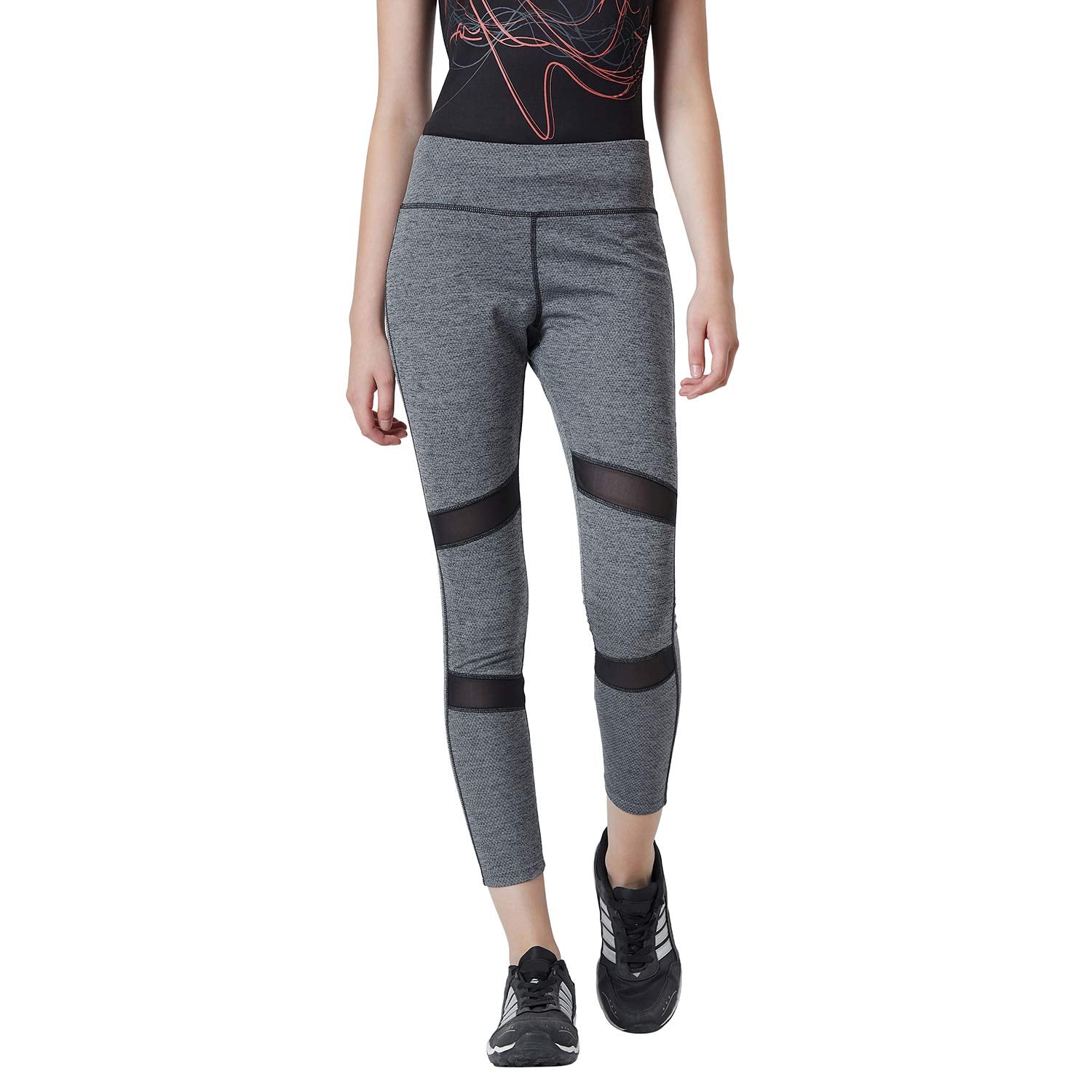 PERF Slim Fit Ankle Length Gym Tights for Women (PWLFW1801)