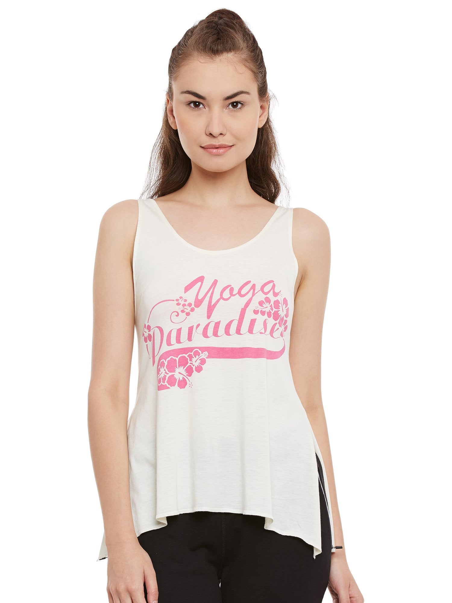 PERF Women Cotton Round Neck Slim Fit Yoga Tank top Gym Vests
