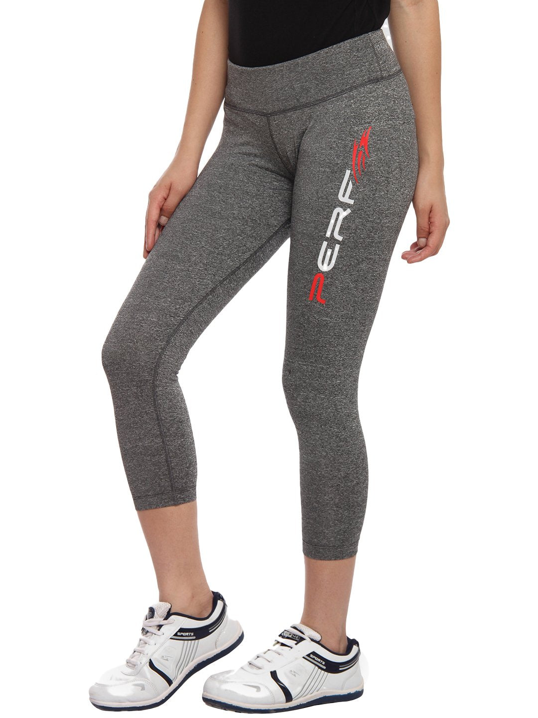 PERF Lycra Transfer Cationic Capri Leggings for Women