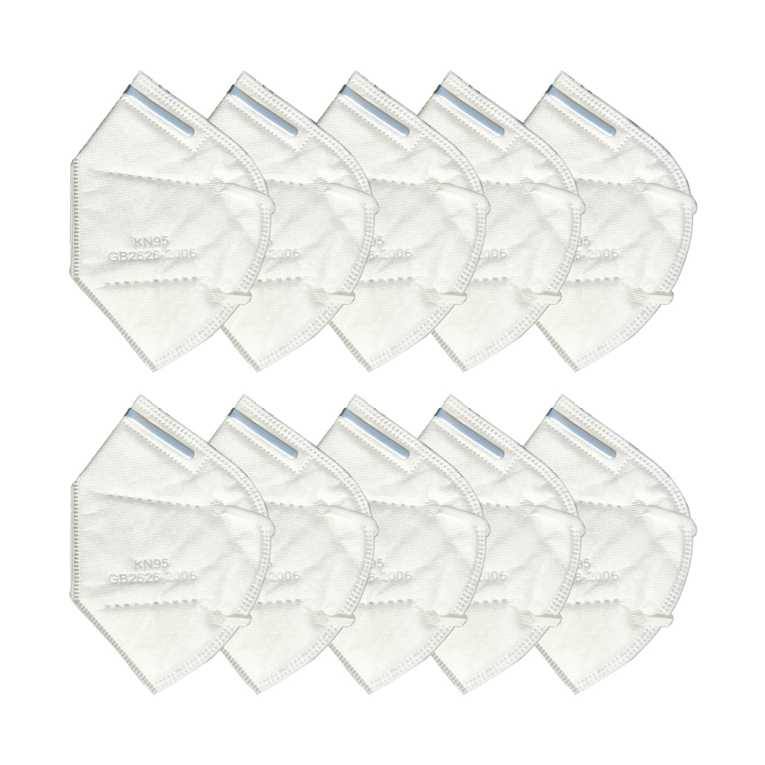 KN95 Face Mask | 5-Layer Protection | Anti-Pollution | Virus Filtration | Anti Allergy | Sweat & Moisture Observant | Surgical | Respirators | Breathable & Comfortable and CE Certified | Pack of 10