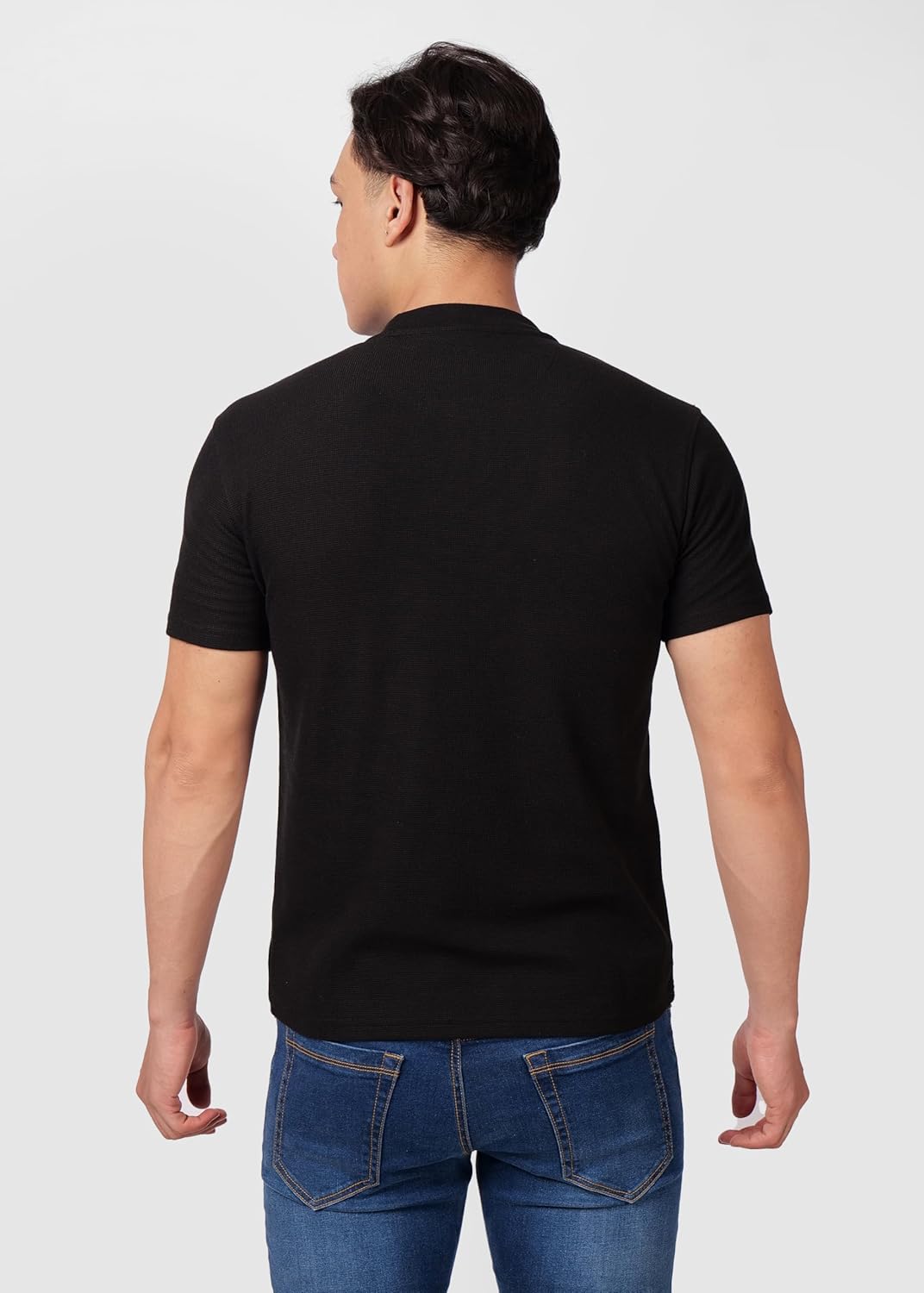 PERF Men's Henley Neck T-Shirt | Cotton Blend Casual Slim Fit Shirt | Half Sleeve Stylish Everyday Tee