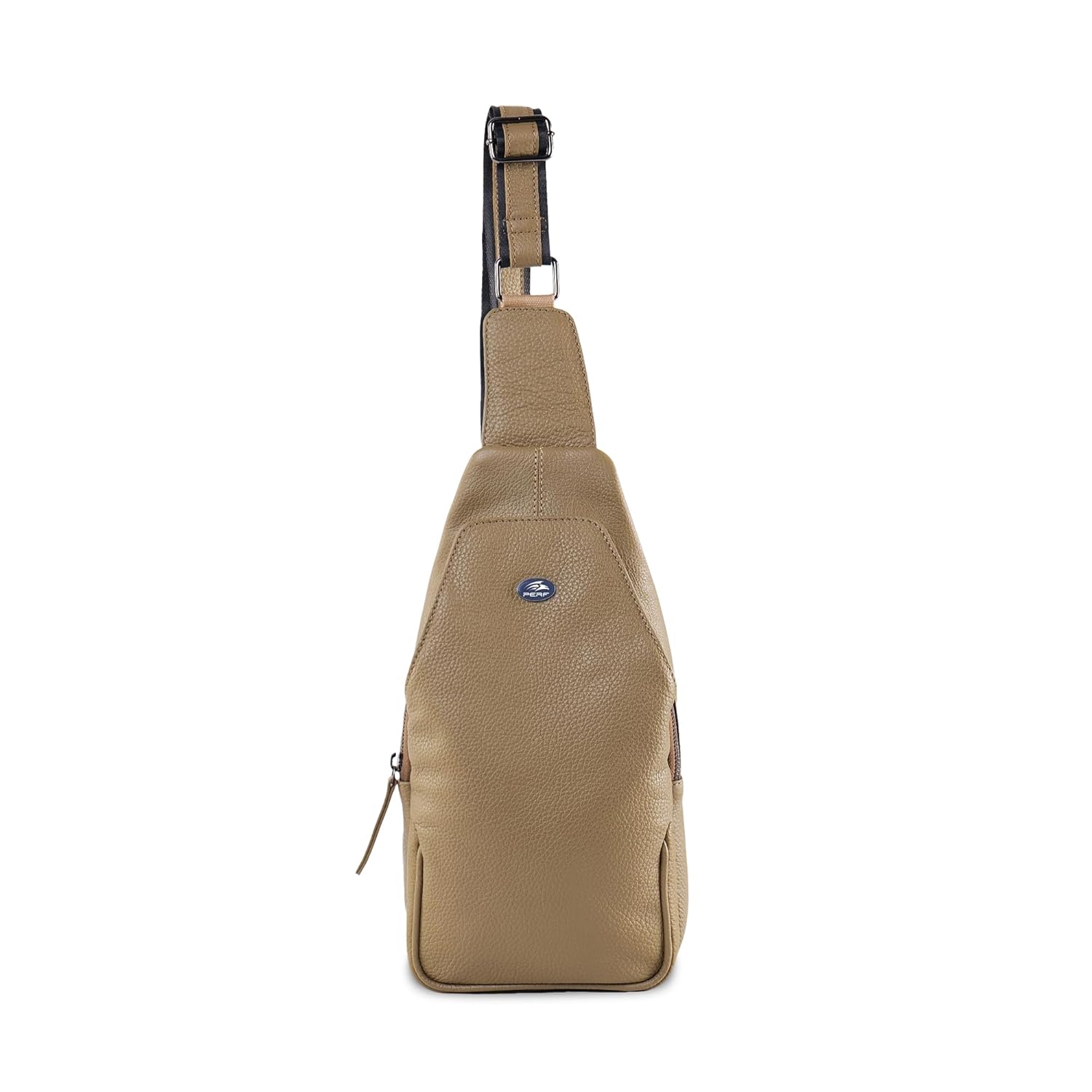 PERF Genuine Leather Adjustable Sling Bag | Unisex Crossbody Travel & Office Messenger Bag | Slim & Spacious Side Bag for Men & Women