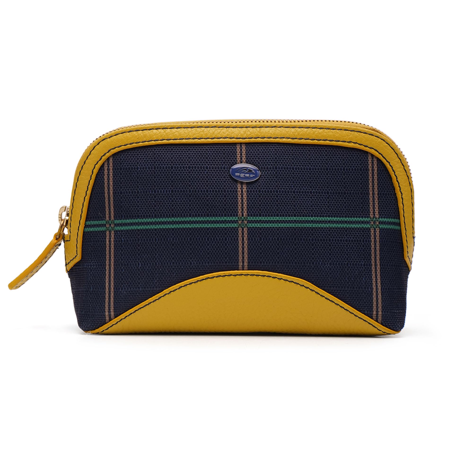 PERF Multi-Purpose Travel Pouch – Coated Nylon & Genuine Leather | Small Vanity Pouch, Travel Organizer, Charger & Gadget Case