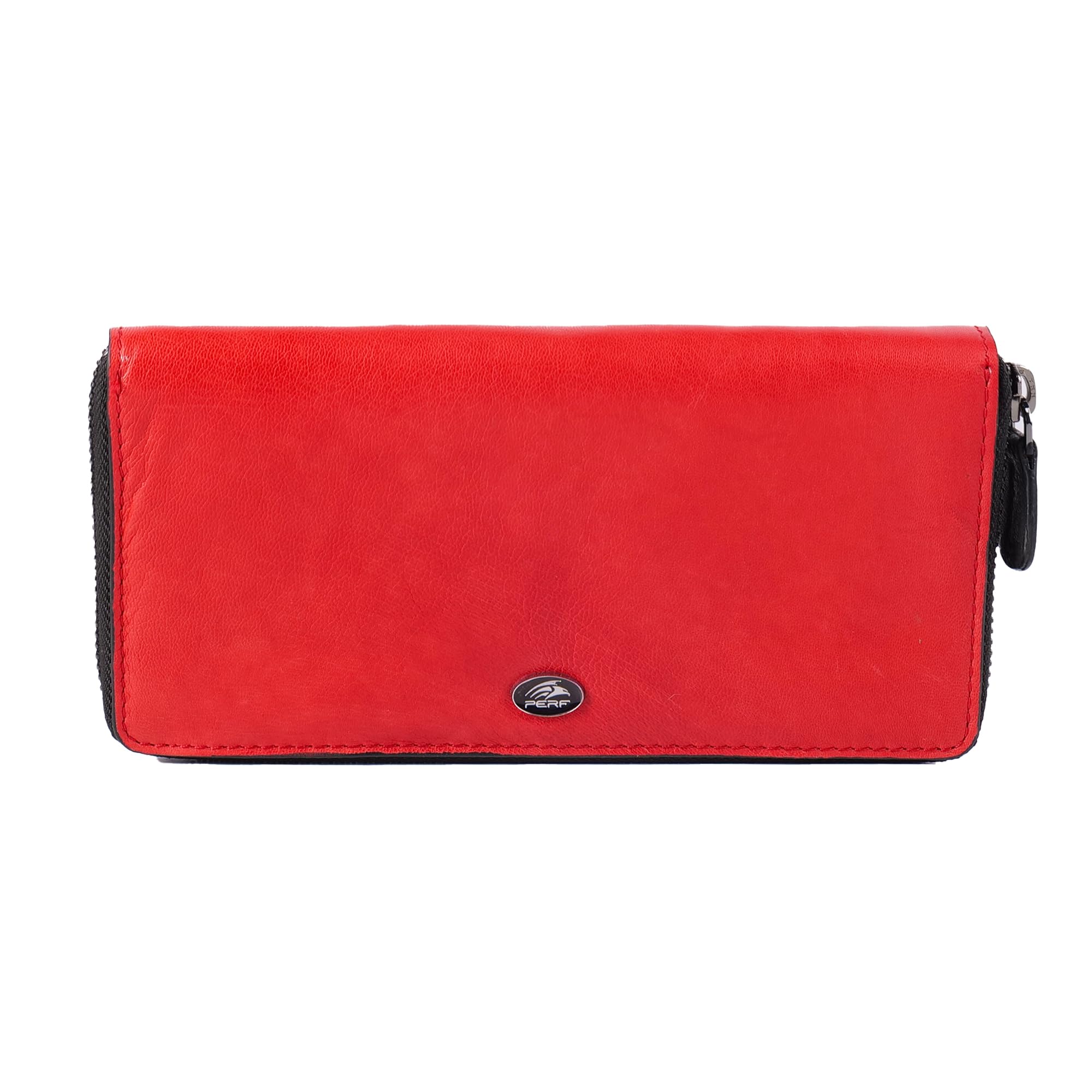 PERF Women’s Genuine Leather Wallet | Classic Solid Design Hand Purse | Sleek & Elegant Finish | Premium Feel & Durable Build