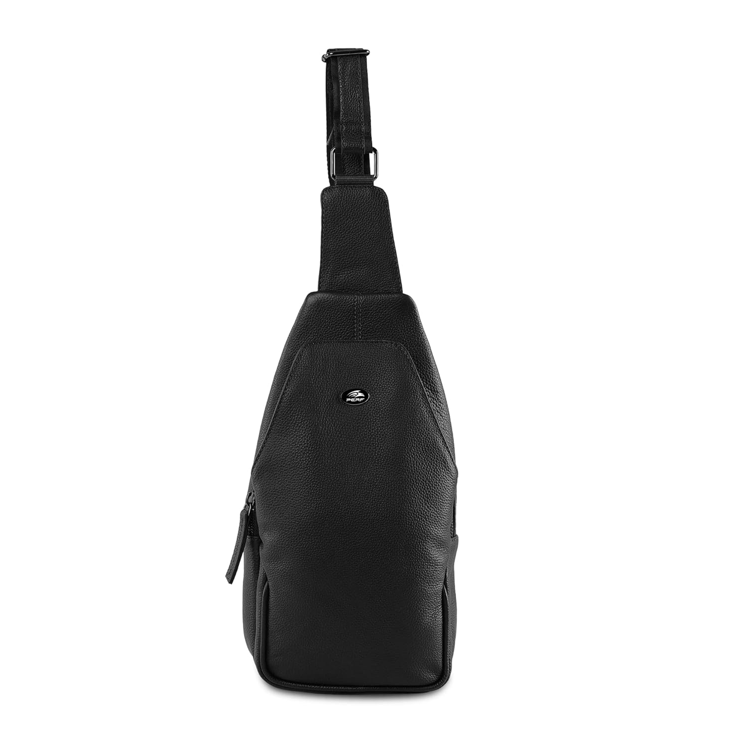 PERF Genuine Leather Adjustable Sling Bag | Unisex Crossbody Travel & Office Messenger Bag | Slim & Spacious Side Bag for Men & Women