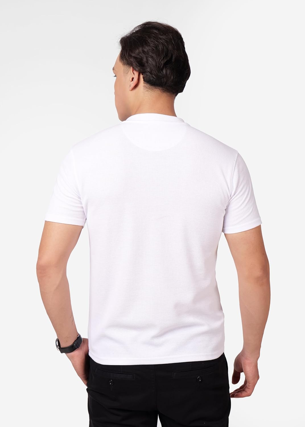 PERF Men's Henley Neck T-Shirt | Cotton Blend Casual Slim Fit Shirt | Half Sleeve Stylish Everyday Tee
