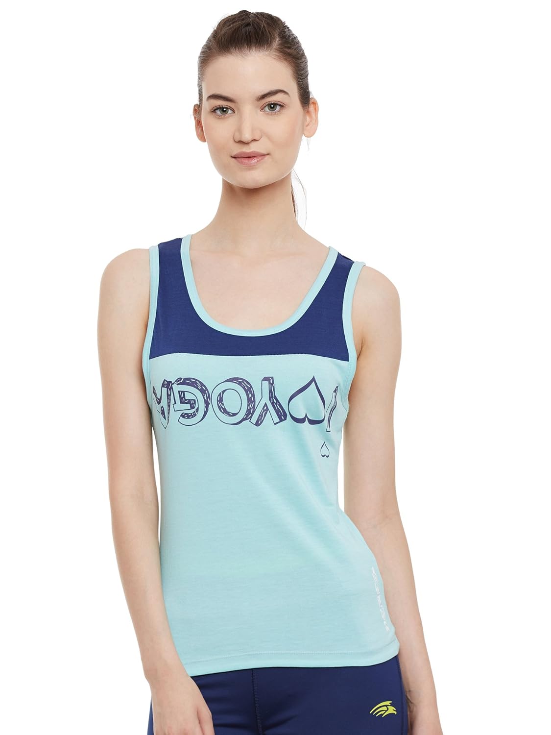PERF Women Cotton Round Neck Smil Fit Yoga Tank top Gym Vests