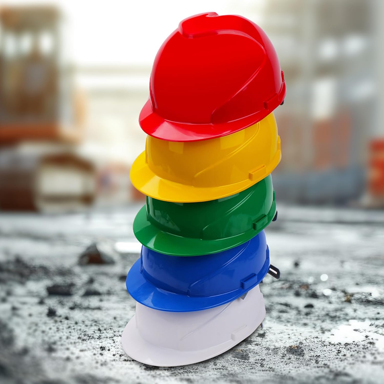 PERF Safety Helmet for Construction & Outdoor Work|Easy 3D Fitting System for Any Head Size|Lightweight|4-Point Support, Easy Impact Absorption Sweatband|Maxxtra|Blue