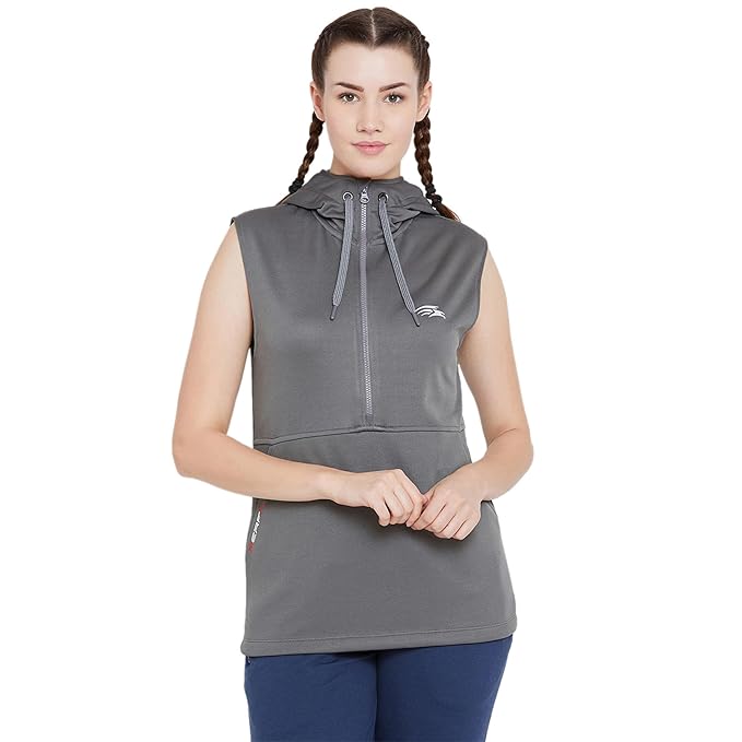 Women Solid Sleeveless Sweatshirt for Perfect for Layering & Bold Looks