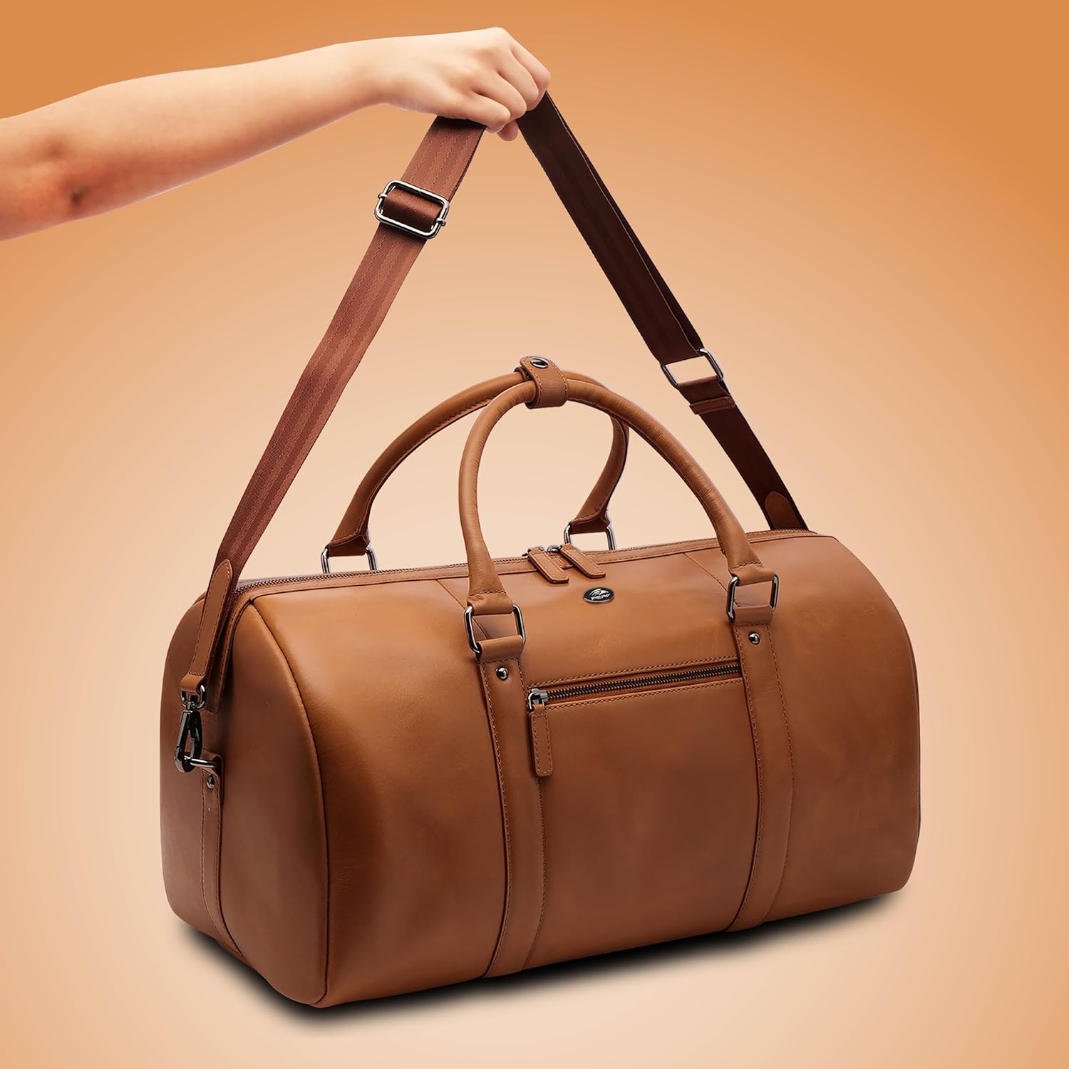 PERF Unisex Duffle Bag | Multipurpose with Genuine Leather | Travel, Gym & Weekend Bag