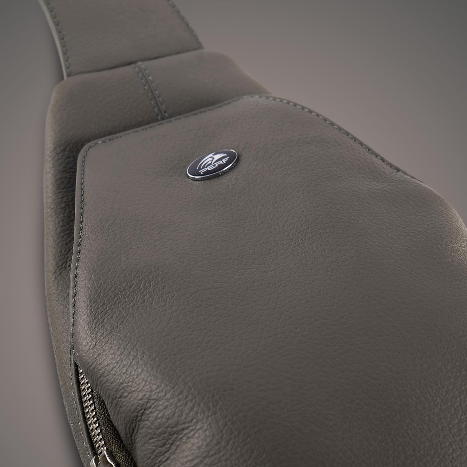 PERF Genuine Leather Adjustable Sling Bag | Unisex Crossbody Travel & Office Messenger Bag | Slim & Spacious Side Bag for Men & Women