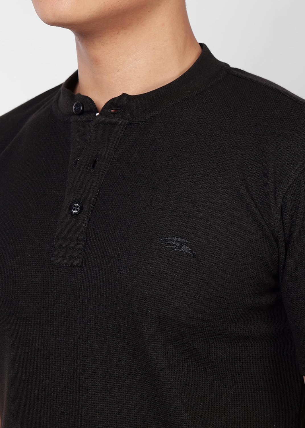 PERF Men's Henley Neck T-Shirt | Cotton Blend Casual Slim Fit Shirt | Half Sleeve Stylish Everyday Tee