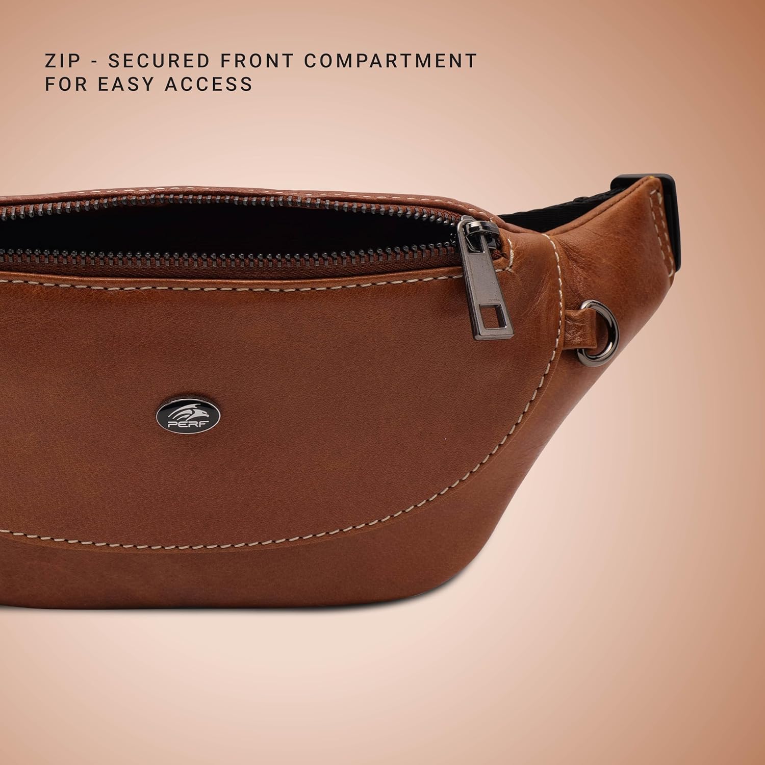 Adjustable Waist Bag for Men & Women | Genuine Leather Crossbody Shoulder Bag | Travel, Office, Everyday Use