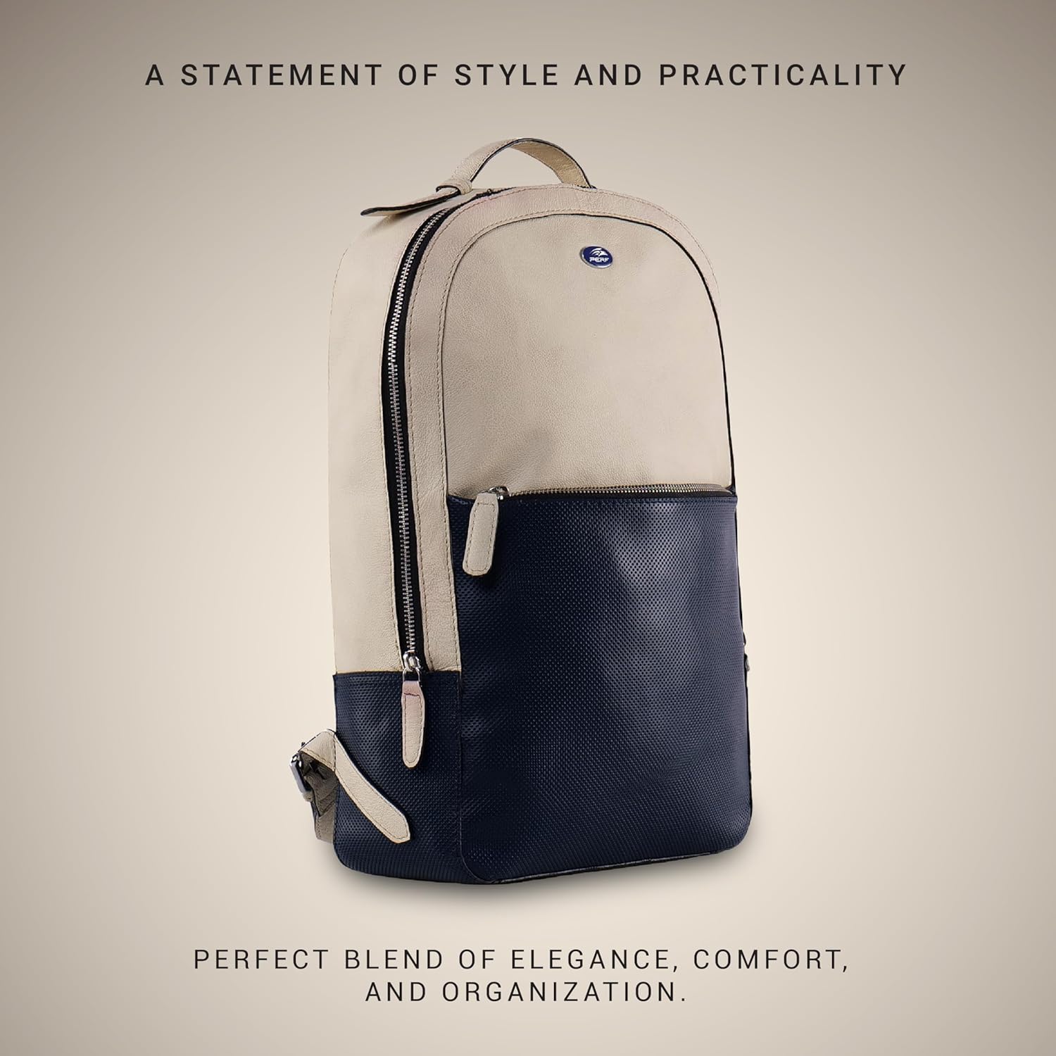 PERF Unisex Genuine Leather Backpack | Premium Slim & Stylish Laptop Bag for Men and Women | Travel, Office & Everyday U...