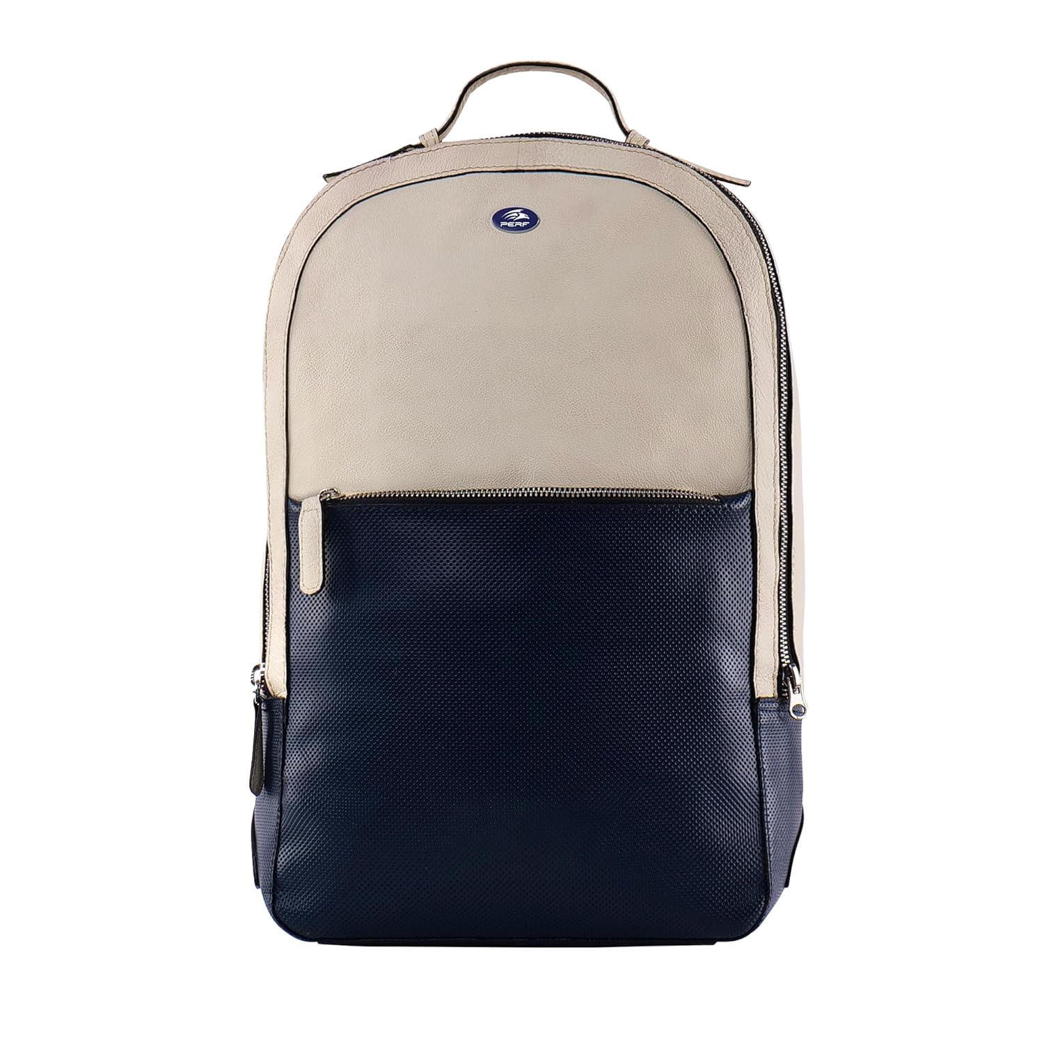 PERF Unisex Genuine Leather Backpack | Premium Slim & Stylish Laptop Bag for Men and Women | Travel, Office & Everyday Use | Padded back with Shoulder Straps & Secure Compartment