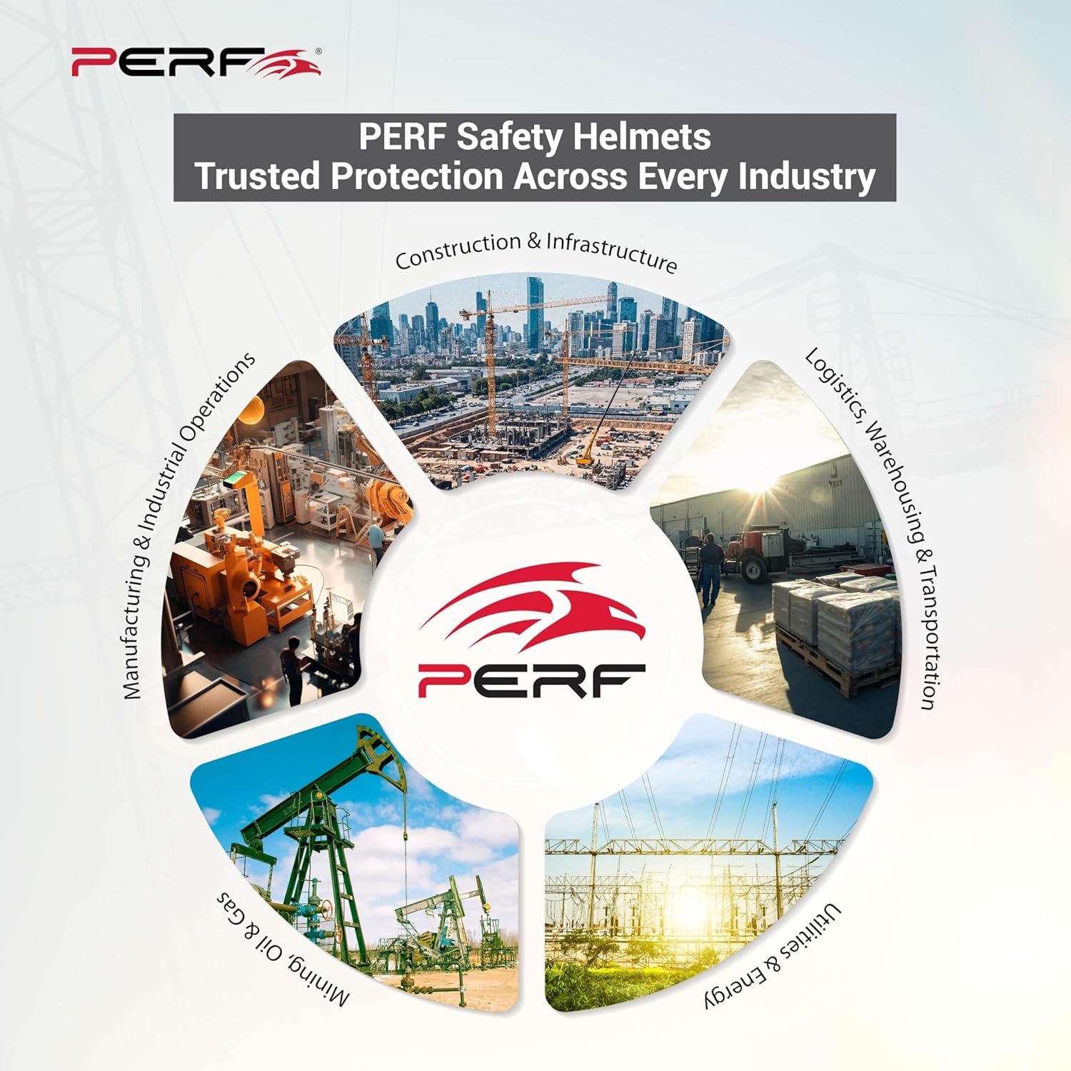 PERF Safety Helmet for Construction & Outdoor Work|Easy 3D Fitting System for Any Head Size|Lightweight|8-Point Support Easy Impact Absorption Sweatband|X Prss-P|Green