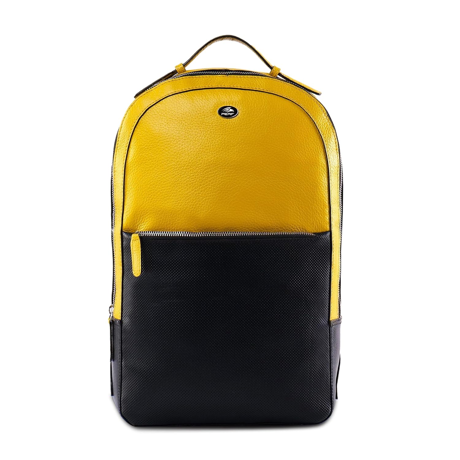 PERF Unisex Genuine Leather Backpack | Premium Slim & Stylish Laptop Bag for Men and Women | Travel, Office & Everyday Use | Padded back with Shoulder Straps & Secure Compartment