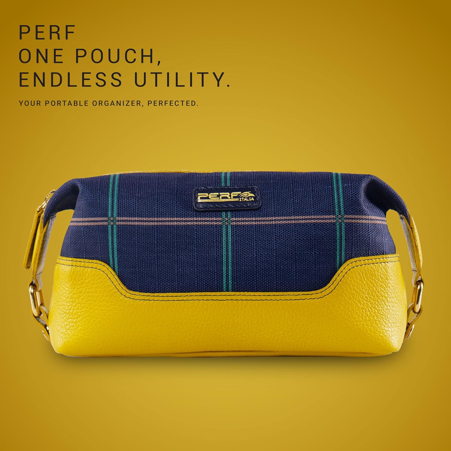 CHK NAVY/ YELLOW