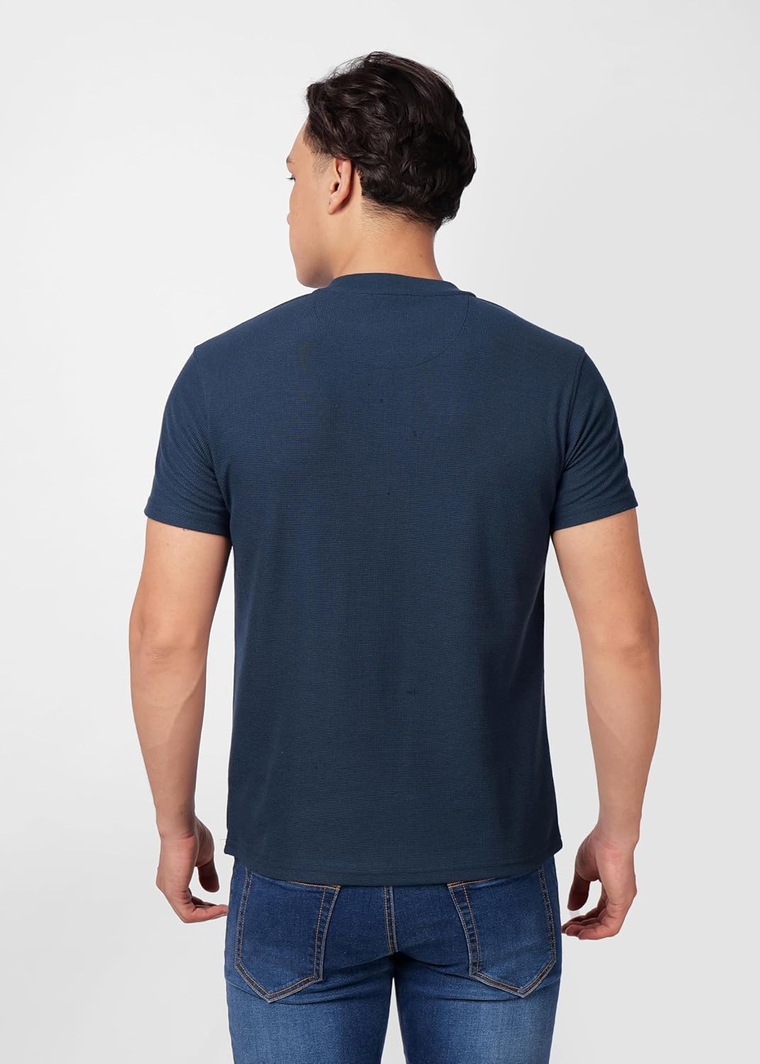 PERF Men's Henley Neck T-Shirt | Cotton Blend Casual Slim Fit Shirt | Half Sleeve Stylish Everyday Tee