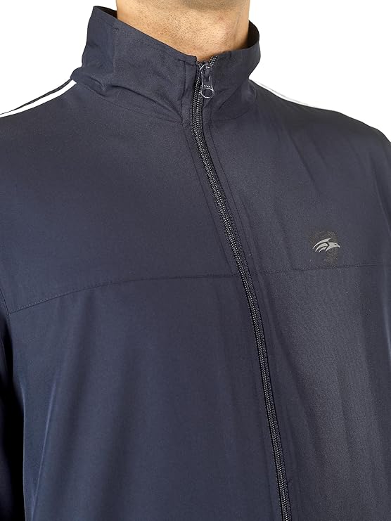 PERF Men’s Polyester Track Suit Set | Full Sleeve Zip-Up Jacket & Track Pants | Regular Fit | Side Stripe Design | Sports & Casual Wear