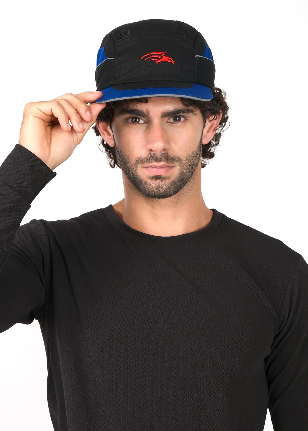 PERF Unisex Safety Bump Cap Long Peak Black Blue | CE Certified