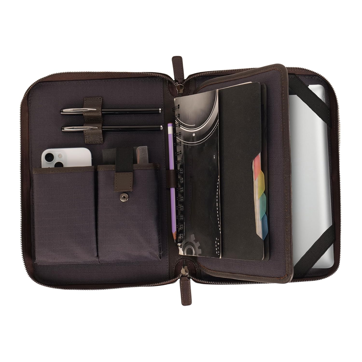 PERF Genuine Leather Portfolio Case | Multipurpose Document Holder, Certificate Folder, iPad & Stationery Organizer | Premium Finish for Office & Travel