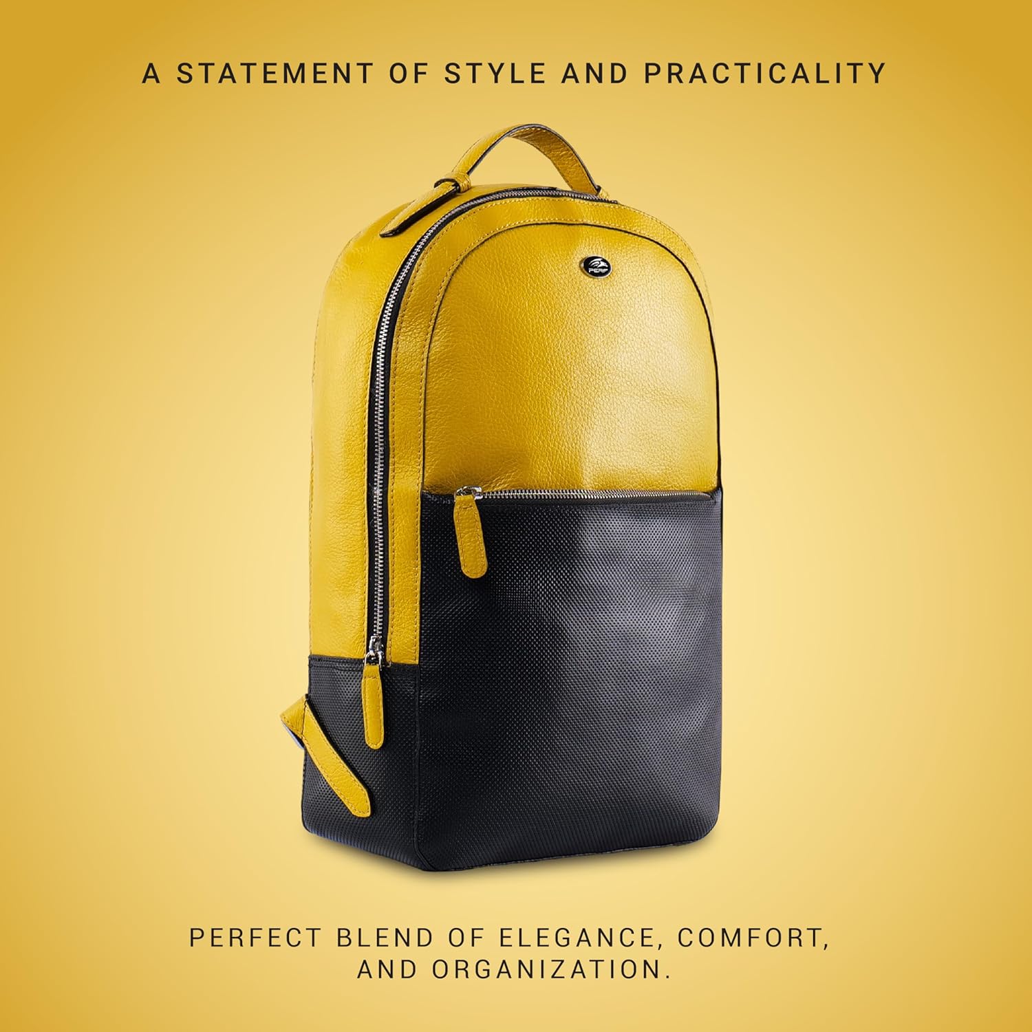 PERF Unisex Genuine Leather Backpack | Premium Slim & Stylish Laptop Bag for Men and Women | Travel, Office & Everyday U...